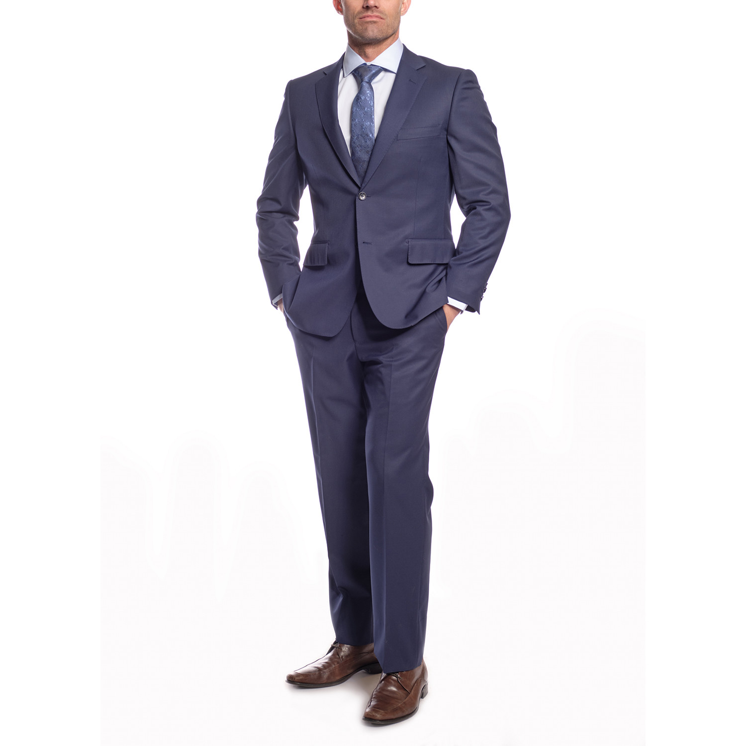 Via Roma    Classic Fit Suit    Elegant Navy (us: 44r) - Paolo Lercara 