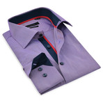 Button-Up Shirt  // Purple + Navy (L)