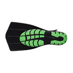 Unisex Hydro Snorkeling Fins Diving Shoes // Black + Green (US: 8)
