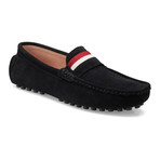 Suede Leather Slip-On Moccasin Loafers // Black (US: 10)