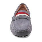 Suede Leather Slip-On Moccasin Loafers // Grey (US: 8)