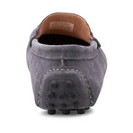 Suede Leather Slip-On Moccasin Loafers // Grey (US: 8)
