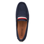 Suede Leather Slip-On Moccasin Loafers // Navy (US: 13)