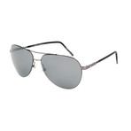 Montblanc Men's Super Thin Aviator Sunglasses // Gunmetal + Gray