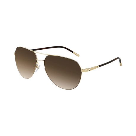 Montblanc // Classic Aviator Sunglasses // Gold