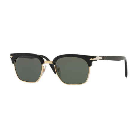 PO3199-S Polarized Clubmaster // Black + Gold