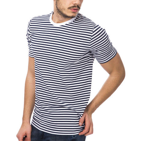 Striped T-Shirt // Navy (XS)