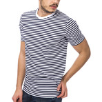 Striped T-Shirt // Navy (XL)