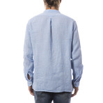 Long Sleeve Button Down Shirt // Light Blue (L)