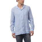 Long Sleeve Button Down Shirt // Light Blue (L)