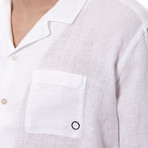 Long Sleeve Button Down Shirt // White (M)