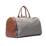 Cashmere Two Tone Garment Travel Bag V2 // Gray + Brown