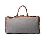 Cashmere Two Tone Garment Travel Bag V2 // Gray + Brown