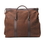 Leather Suitcase Travel Bag // Chocolate Brown