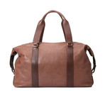 Leather Over Night Duffel Bag // Brown