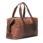 Leather Over Night Duffel Bag // Brown