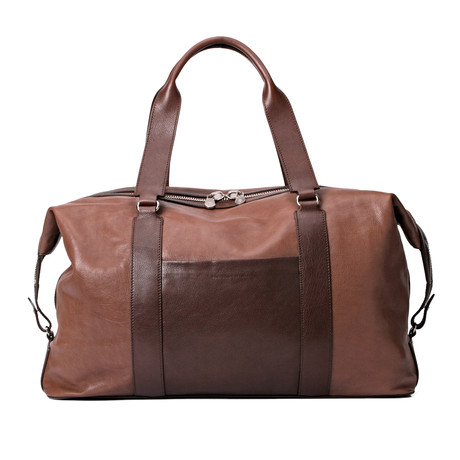 Leather Over Night Duffel Bag // Brown