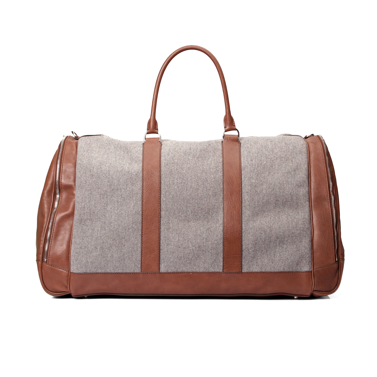 Cashmere Two-Tone Garment Travel Bag V1 // Gray + Brown - Brunello ...