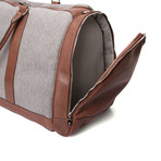 Cashmere Two-Tone Garment Travel Bag V1 // Gray + Brown