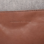 Cashmere Two-Tone Garment Travel Bag V1 // Gray + Brown
