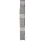 Two-Tone Striped Cashmere Tie (Brown)