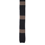 Two-Tone Striped Cashmere Tie (Gray)