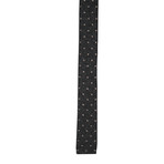 Dotted Cashmere Tie (Dark Gray + Tan)