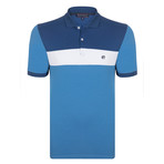 Jordyn SS Polo Shirt // Blue + Navy (S)