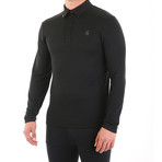 Moory Long Sleeve Polo // Black (XL)