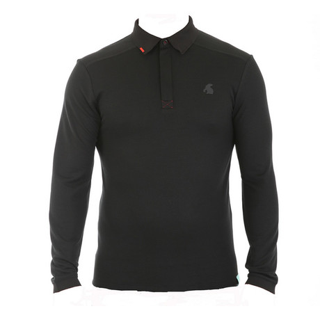 Moory Long Sleeve Polo // Black (XS)