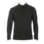 Moory Long Sleeve Polo // Black (XL)