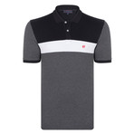 Cadell SS Polo Shirt // Gray Melange + Red (2XL)