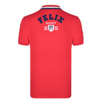 Caleb SS Polo Shirt // Red (L)
