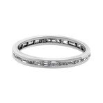 Estate Platinum Baguette Diamond Eternity Ring // Ring Size: 6