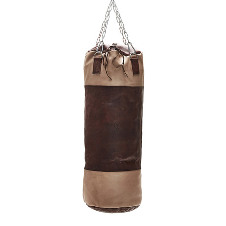 Legacy // Leather Heavy Punching Bag // Cream + Brown