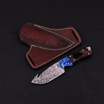 Damascus Guthook Skinner Knife // HK0331