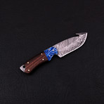 Damascus Guthook Skinner Knife // HK0331