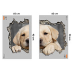 3D Window Labrador Retriever Wall Sticker