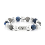 Classic Mixed Quattuor // Blue + Grey + White (8mm Silver)