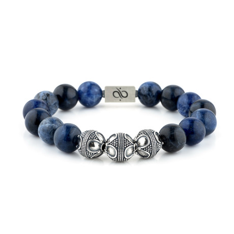 Premium Sodalite // Blue (8mm Silver)