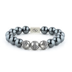 Premium Hematite // Grey (8mm Silver)