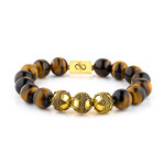 Premium Tiger Eye // Yellow + Brown (8mm Silver)