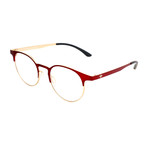 Unisex AOM000O 053.120 Optical Frames // Dark Red + Light Gold