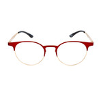 Unisex AOM000O 053.120 Optical Frames // Dark Red + Light Gold