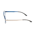 Unisex AOM006O 075.022 Optical Frames // Silver + Blue