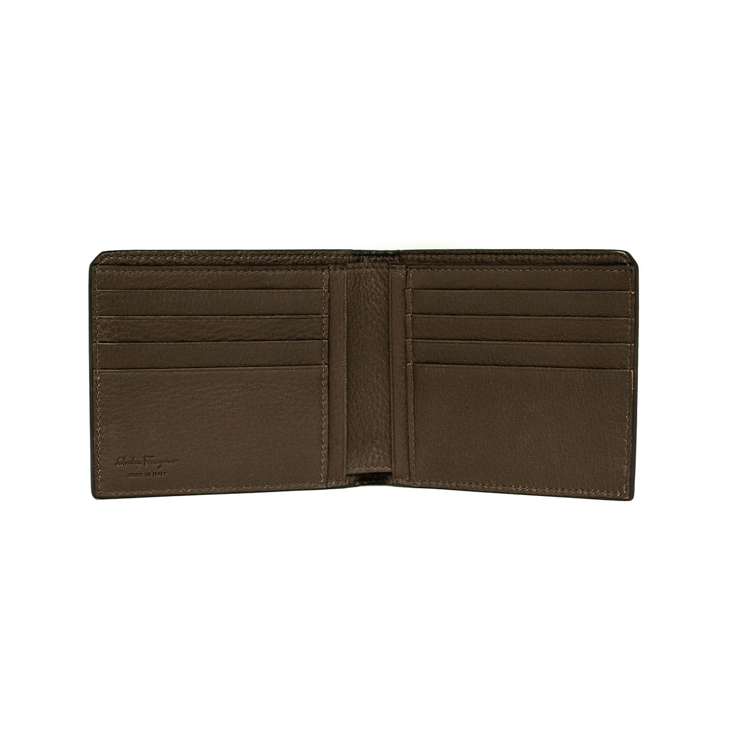 Salvatore Ferragamo // Grained Leather Bifold Wallet V1 // Brown - Men