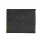 Salvatore Ferragamo // Grained Leather Bifold Wallet // Blue