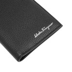 Salvatore Ferragamo // Grained Leather Long Wallet // Black