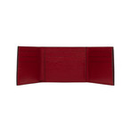 Salvatore Ferragamo // Men's Hammered Leather Trifold Wallet Faded // Red