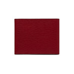 Salvatore Ferragamo // Men's Hammered Leather Trifold Wallet Faded // Red